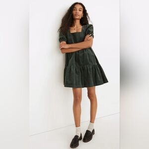 Madewell Forest Green Corduroy Dress